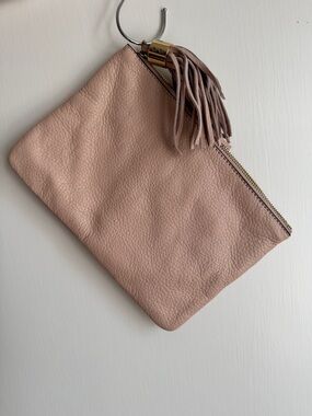 G.I.L.I. Blush Leather Wristlet with Tassel